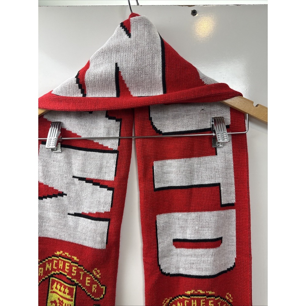 Manchester United FC "Glory Glory Man Utd" Soccer Scarf – Red/Black – Official F